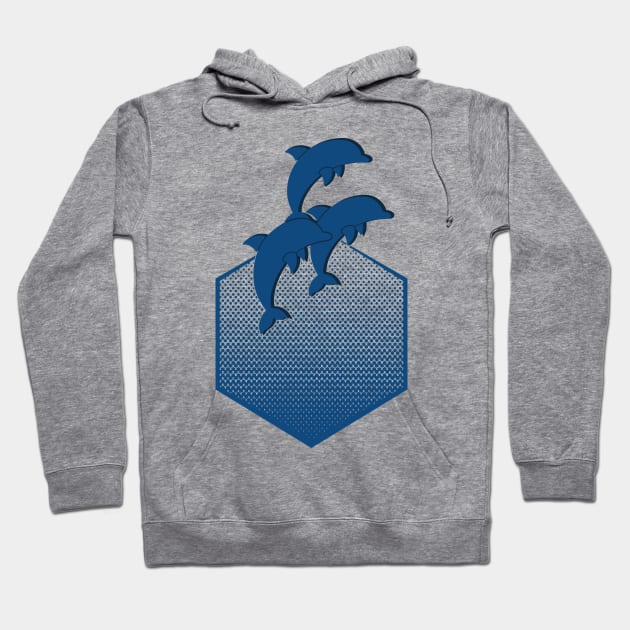 Dolphins in the Deep Blue Sea Hoodie by FunawayHit